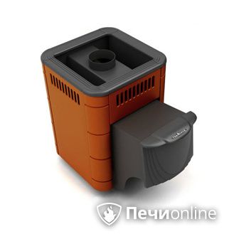 Дровяная банная печь TMF Оса Carbon терракота дверь антрацит в Владимире
