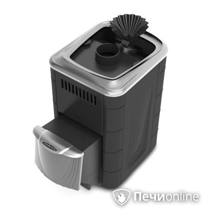 Дровяная банная печь TMF Гейзер Мини 2016 Carbon закрытая каменка нержавеющая дверь антрацит в Владимире