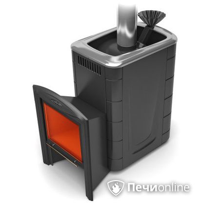 Дровяная банная печь TMF Гейзер 2014 Carbon Витра антрацит в Владимире