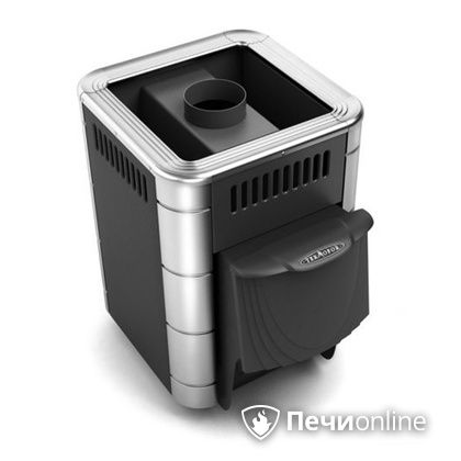 Дровяная банная печь TMF Оса Inox дверь антрацит короткий канал антрацит в Владимире